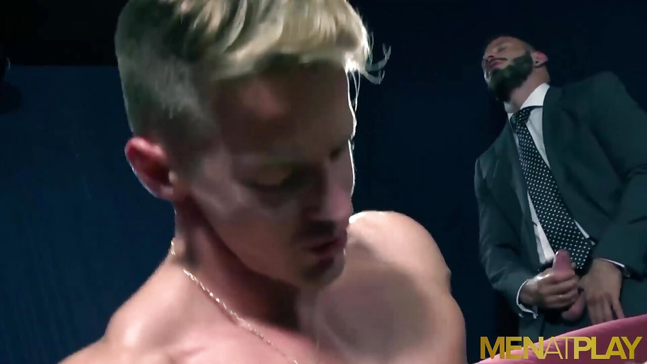 MENATPLAY - Muscular Darius Ferdynand anal fucked in threesome