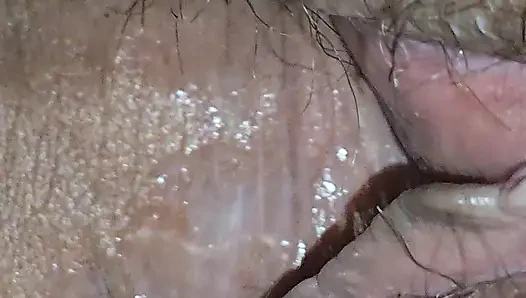 Close-up of my vagina being penetrated by stepbrother