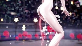 Voll nackter sexy tanz mit mehreren sexspielzeugen