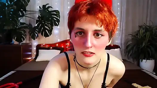 Succubus Teases with Strapon - Live