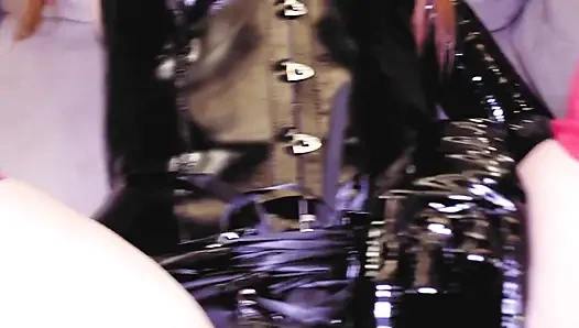 Horny Mistress Eva Latex having fun with a big sweet dick vinyl kink gonzo