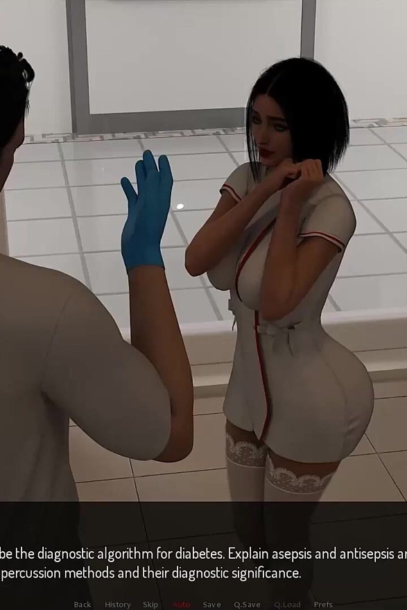 Naughty Nurse Gives Private "hands-on" Anatomy Lesson & Special Oral Exam - Medical Special Care - by 10ki