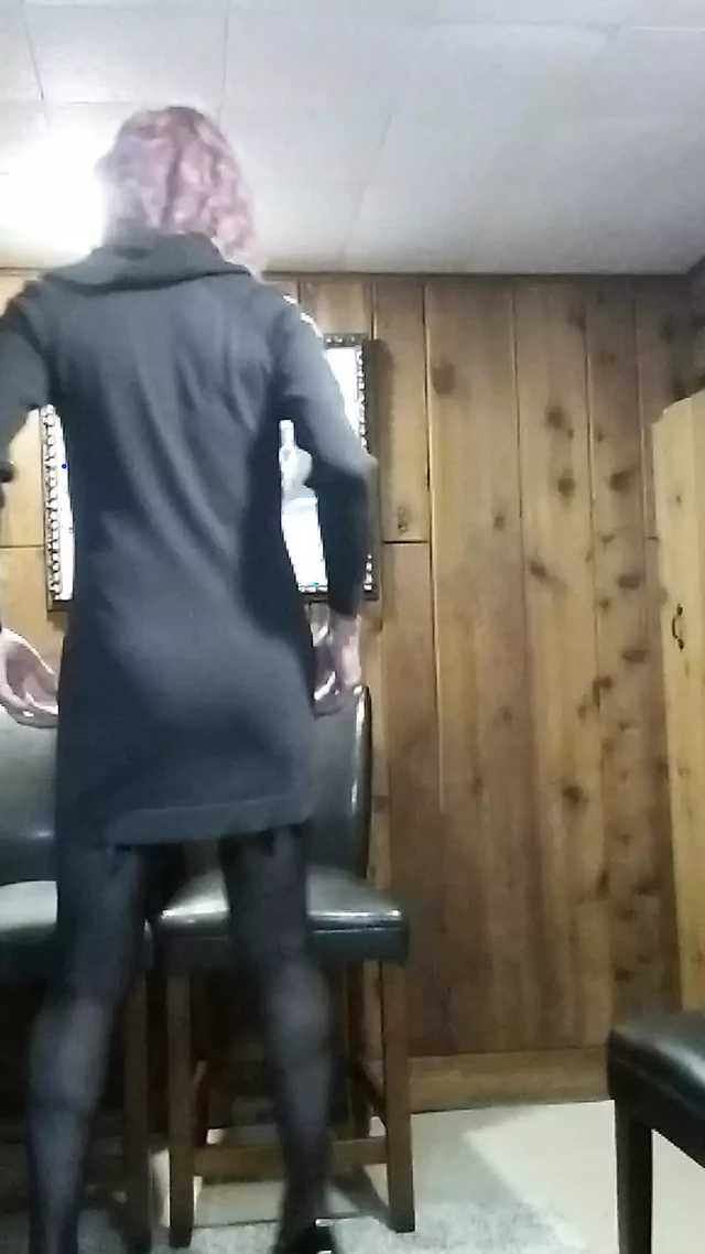 CD slapping her ass and clitty