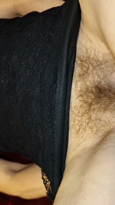 The juice begins to pour out of her hairy pussy | Clip 1
