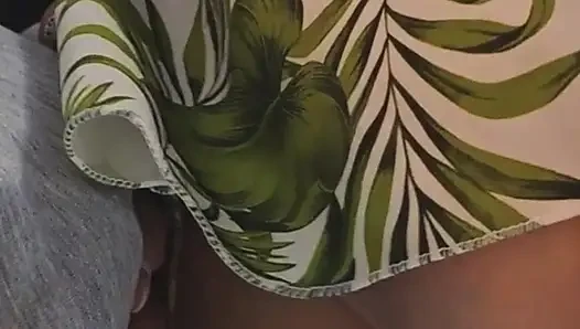 Risky Touch On Public Bus! Random Guy Slide His Dick Under Her Skirt And Ejaculate Inside Girl's Panties