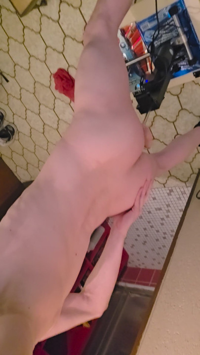 Whitehhaired femboy standing anal fucked