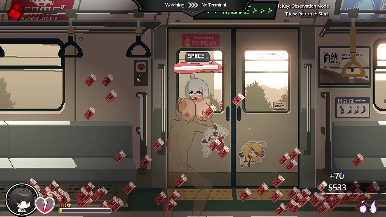 Fucking girls on a train (Train45 animations)