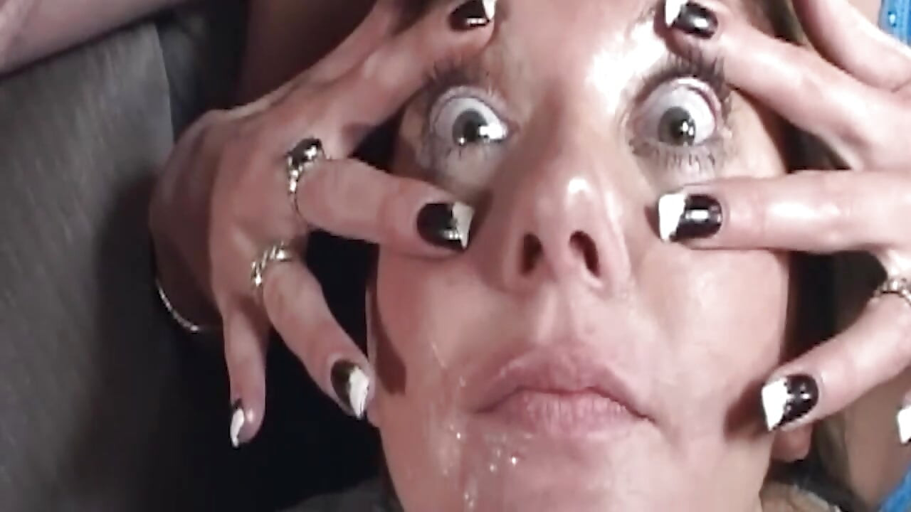 Mature Blonde MILF Drenched in Thick Cum During Messy Oral