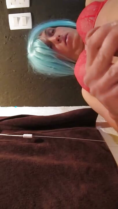 hot and horny sissy masturbates at home