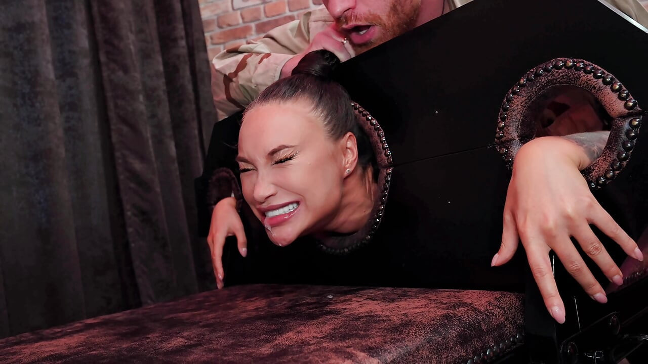 Dildo Backside Dick in Her Mouth. Extreme Rough Anal Sex!