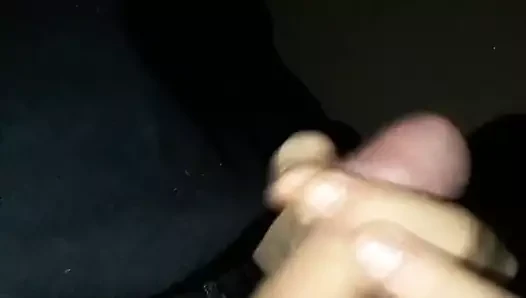 Dark jerking in jeans