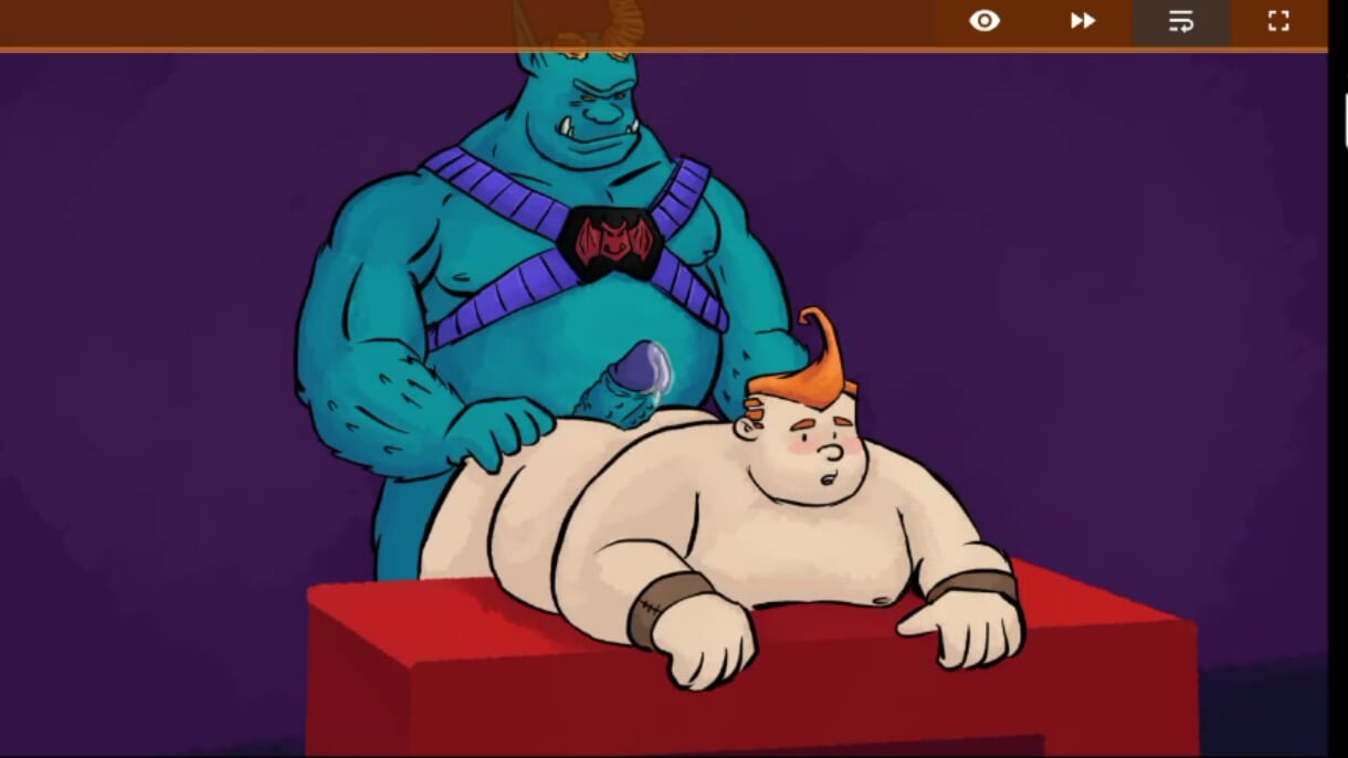 Thirsty chubby punishment stares at a big cock!