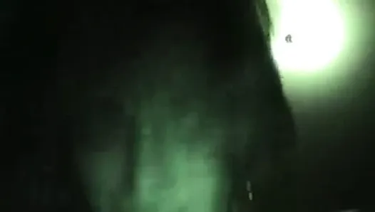 Wife riding her husband dick in night vision