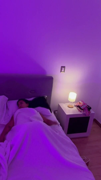 Stepmom shares bed and gets anal sex. Behind the scenes | Clip 1