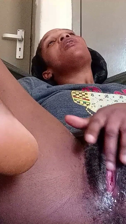 My juice pussy makes me scream fucking My self in my room  while my parents keep knocking and disturbing me | Clip 1