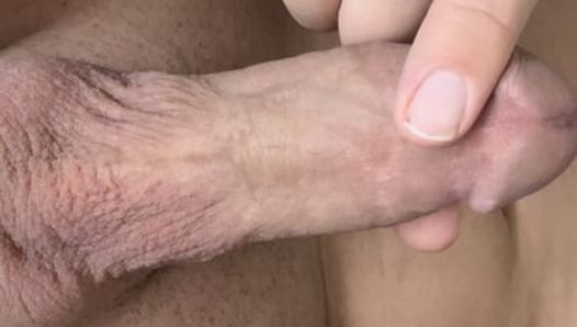 Showing off my cock and balls up close