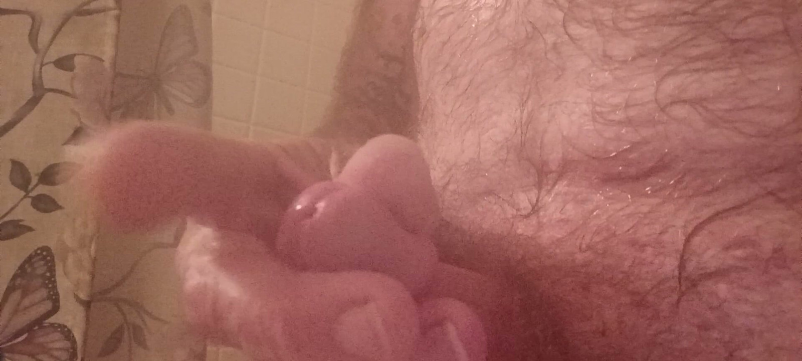 Daddy leaking Hot creamy pre cum dripping out of daddy cock