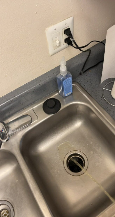 Pissing in sink