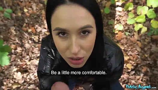 Public Agent - Hitchiker Alyssa Bounty Swallows Cum POV