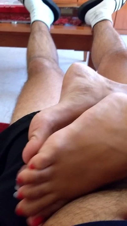 Bbw sega con i piedi