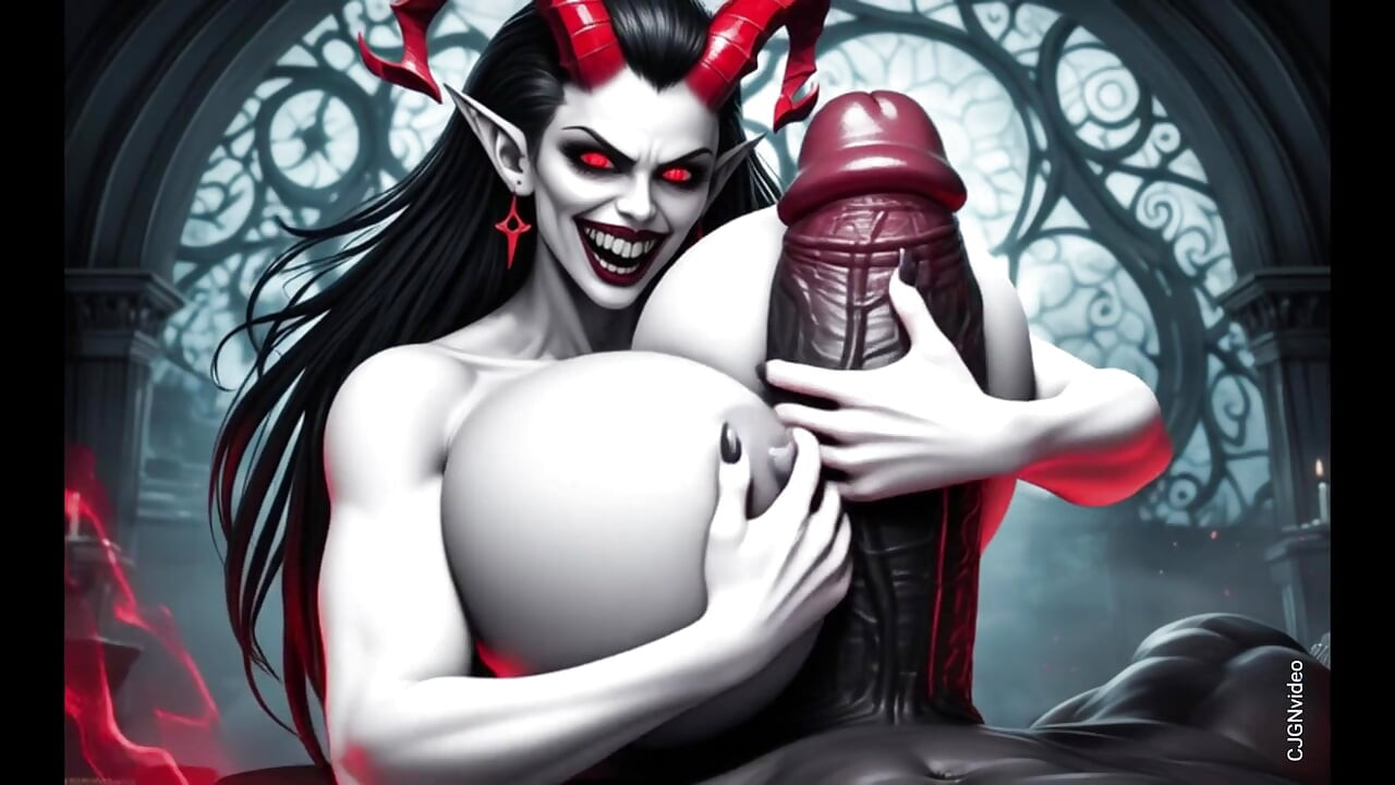 Hot demon titsjobs (Ai animation)
