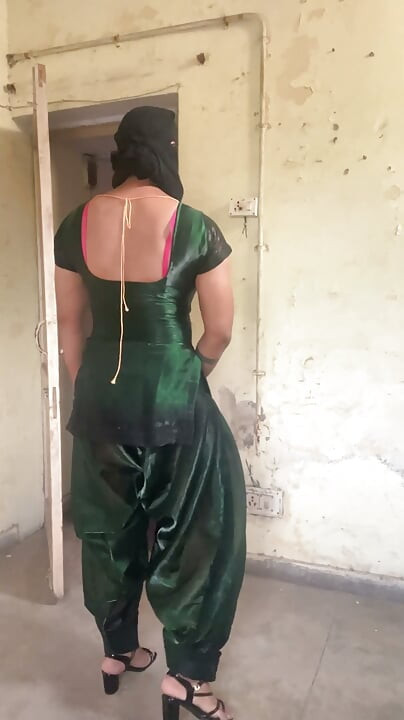 costum strălucitor de satin pentru crossdresser salwar desi