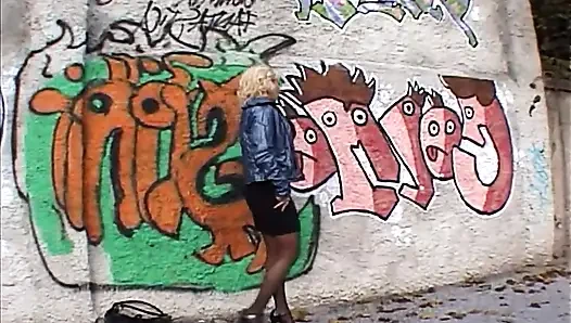 Breathtaking Blonde MILF in Sexy Black Stockings Hard Fucked