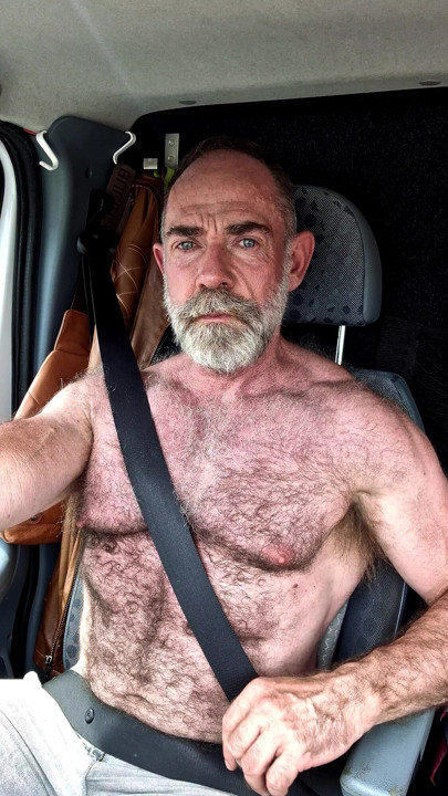 Driving shirtless