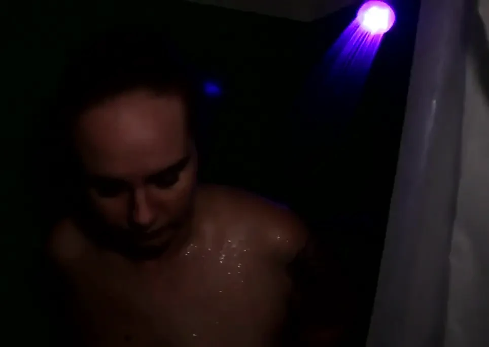 I Found My Way Into This Shower with a Light Show. Join Me to See Me Rub All Over Every Inch While I Get Ready to Shoot My First