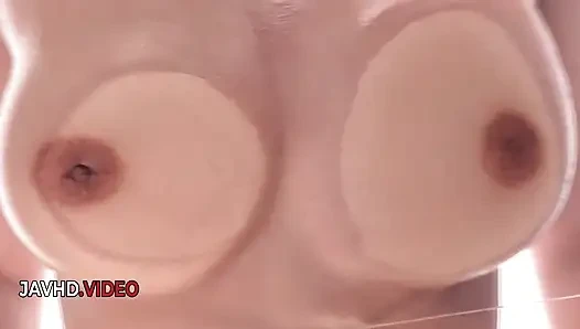 Интенсивная азиатская крошка Энн показывает мокрую футболку и вытягивает сиськи бесплатно