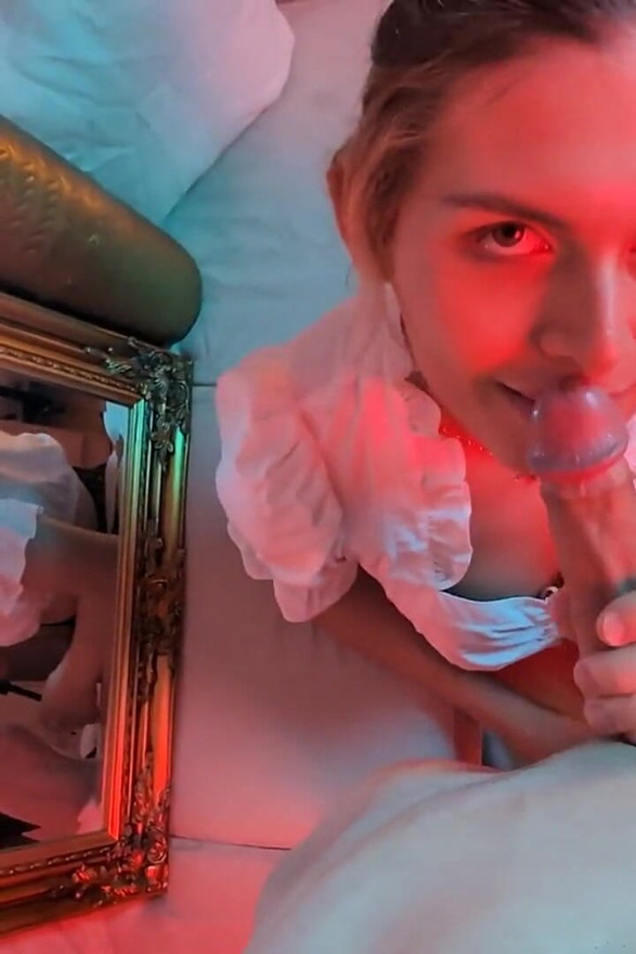 She Goes to Suck a Tinder Guy and Films for Her Man.