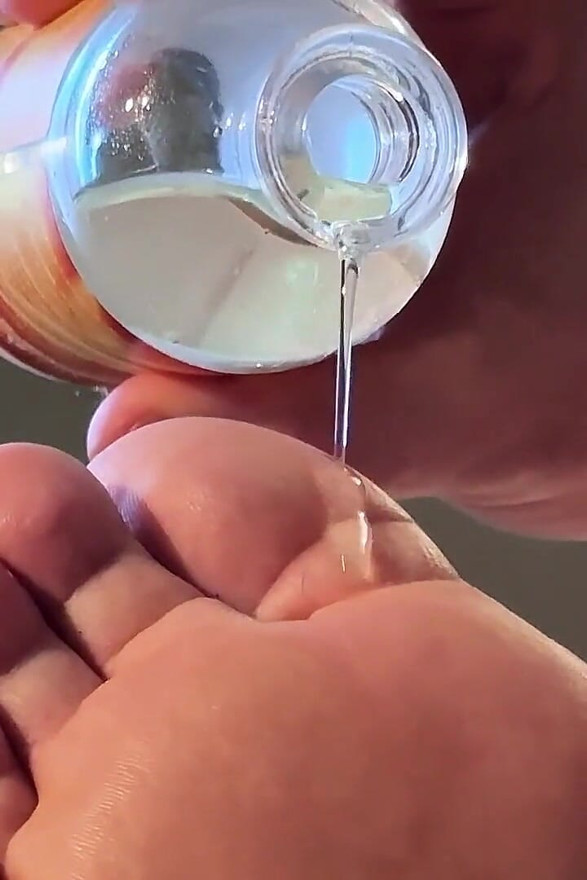 My Feet Getting Massaged After the Match