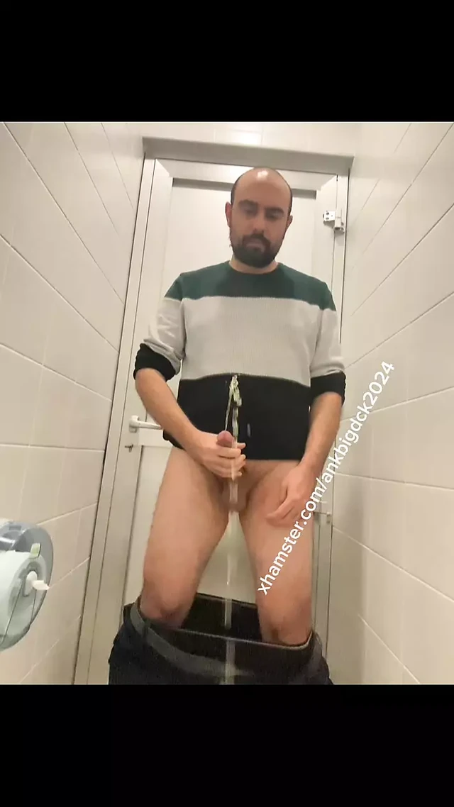 My big cock in toilet