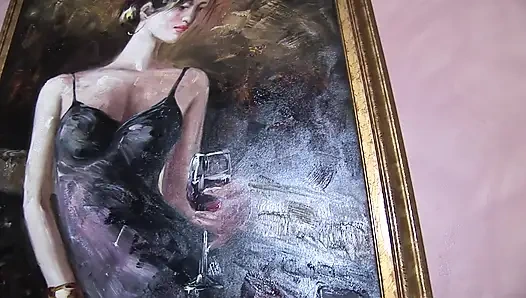 Dövmeli esmer sıkı amcığının içine boşalıyor