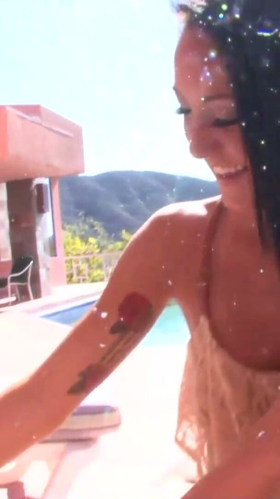 Sexy Slut laying in my Garden - lets lick her pussy | Clip 1