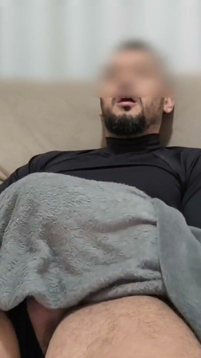 Big dick boy masturbating under the covers | Clip 2