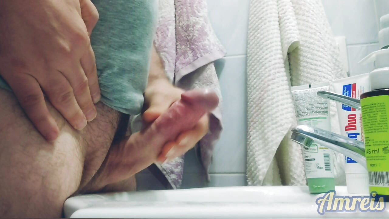 Daddy found a place to cum when the house is full of people.