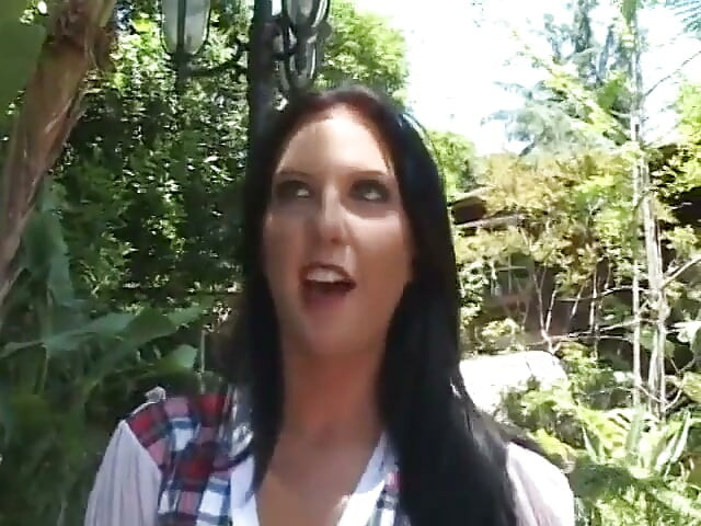 Barely legal beauty gets both holes drilled and face creamed