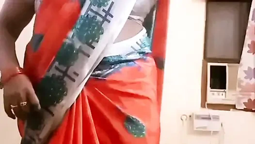 Desi Indian Tamil BBW Wife Latha Nude Body Show Big Boobs Ass Hairy Pussy Saree Tease