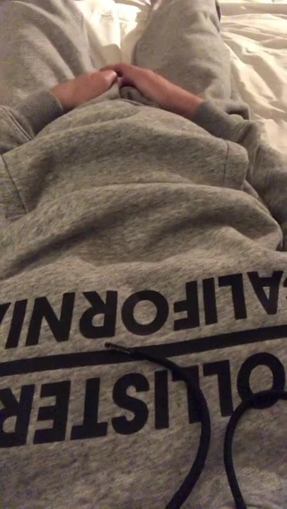 Cum in grey Abercrombie sweats