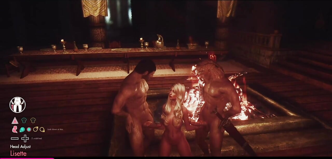 Skyrim osex , trio de sexo con mago