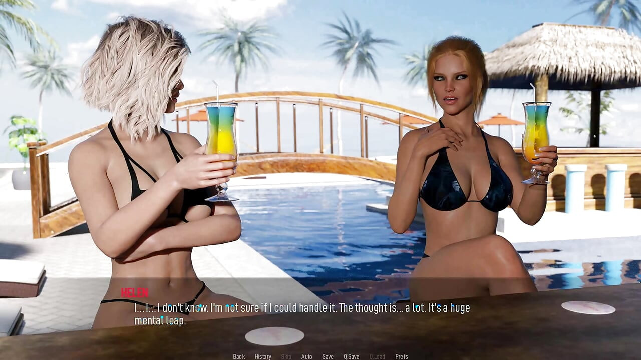 Dorințe împărțite: soții sexy și incitante fără sutien pe plajă - episodul 2