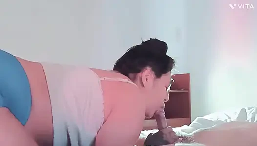 Bagian 2 buatan sendiri dengan istriku di pantat besar brunette Meksiko