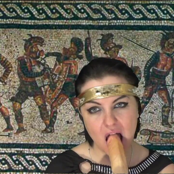 True Roman goddess sucking your cock