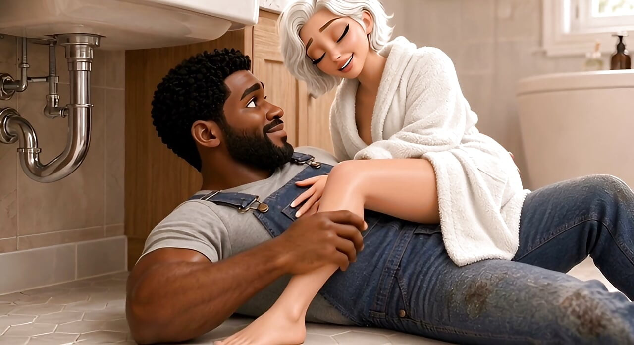 BBC Plumber fucks hot client