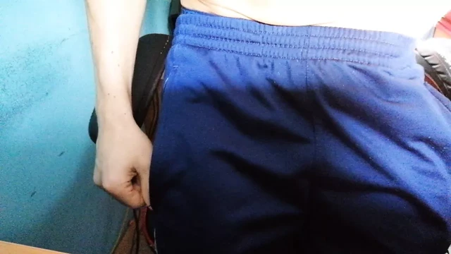 young boy seat with pants