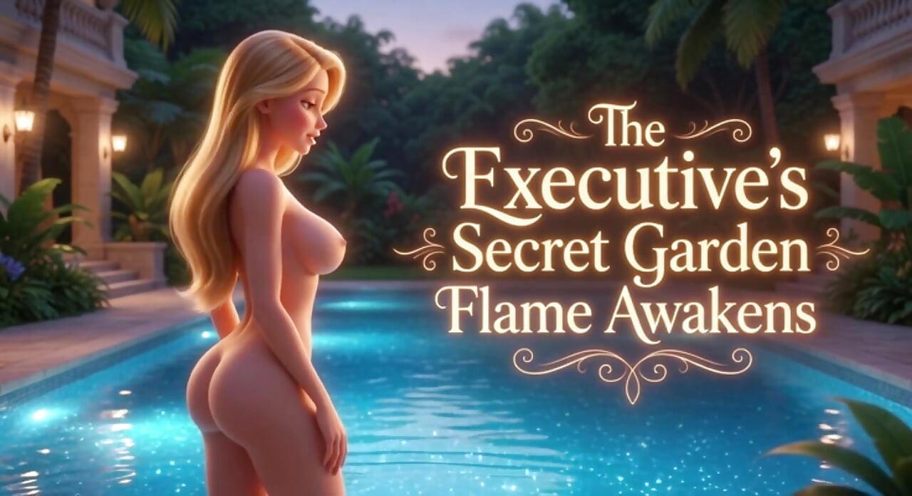Elegant Blonde Boss Enjoys Pool with Young Gardener While Husband Away (ai Generated)