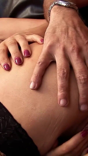 Jaw-dropping moment from "Old Couple with Big Boobs Granny have Rough Sex on Casting Couch"