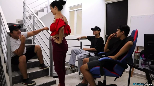 Slut Accountant Fucks At Work With Her Coworker And Her Friends Record Them