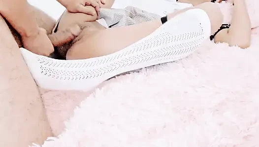 Little Schoolgirl: stepdad, a pervert took me home to fuck me before Mommy arrives.